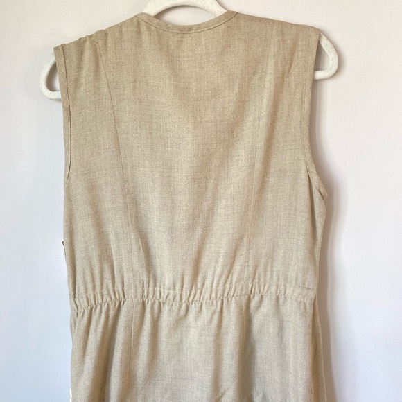 Rena Rowan Saville Petite Jute Key Largo Safari Beige Vest Size 10P - Picture 6 of 17